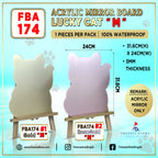 Lucky Cat Shape Acrylic Mirror Board - FBA174