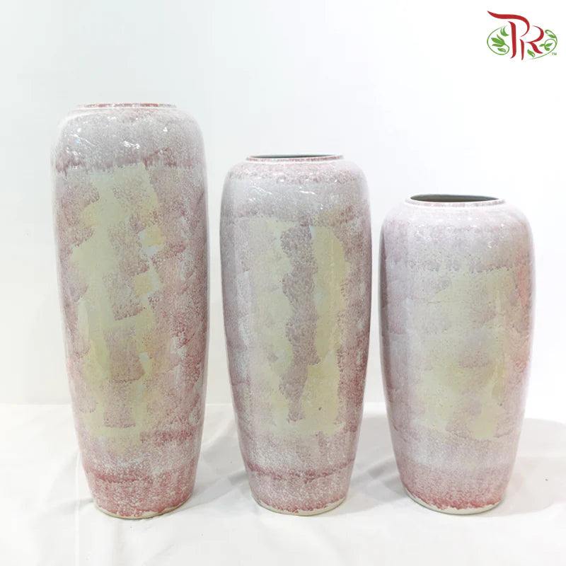 Pink & Beige Brush-Painted