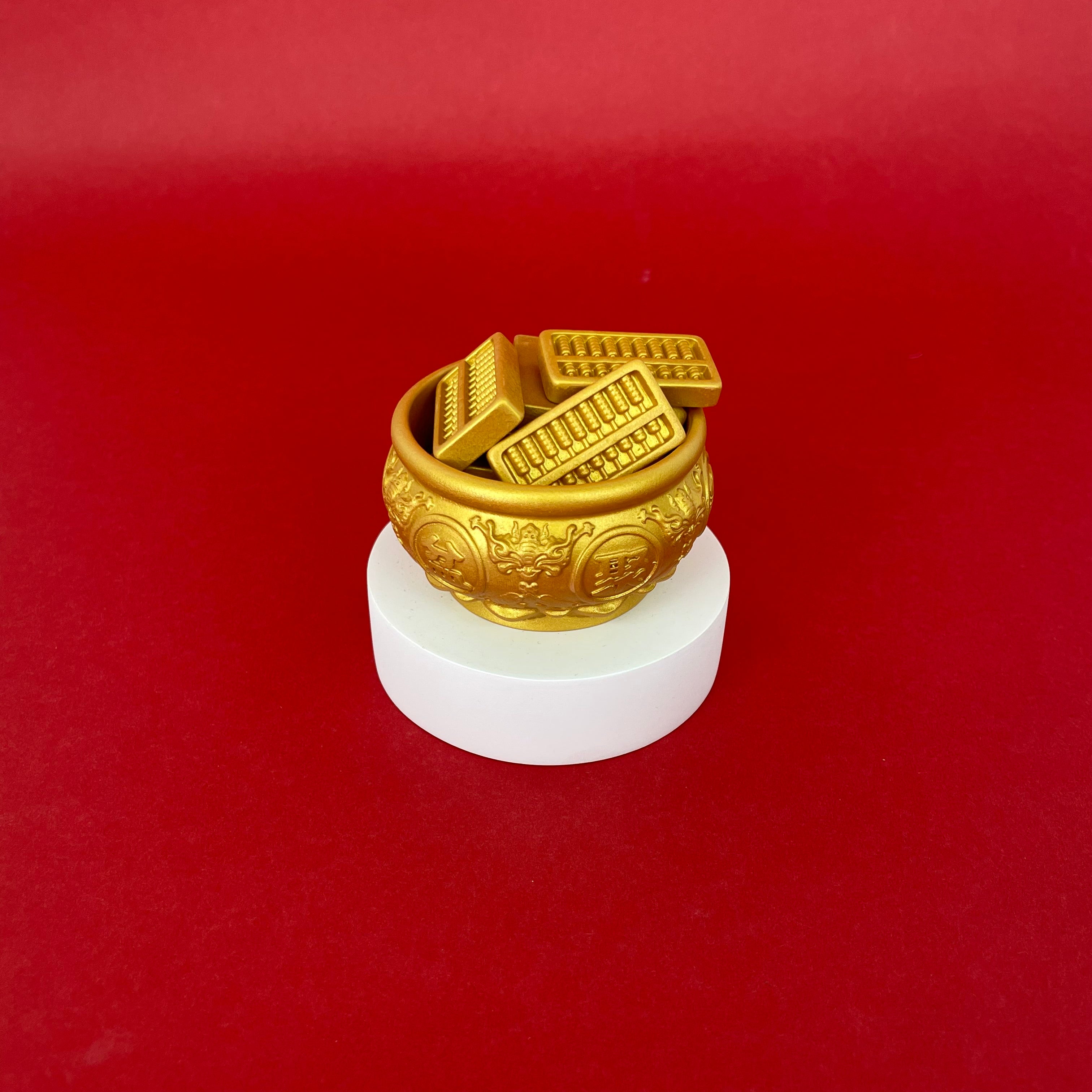 Treasure Bowl With Gold Abacus