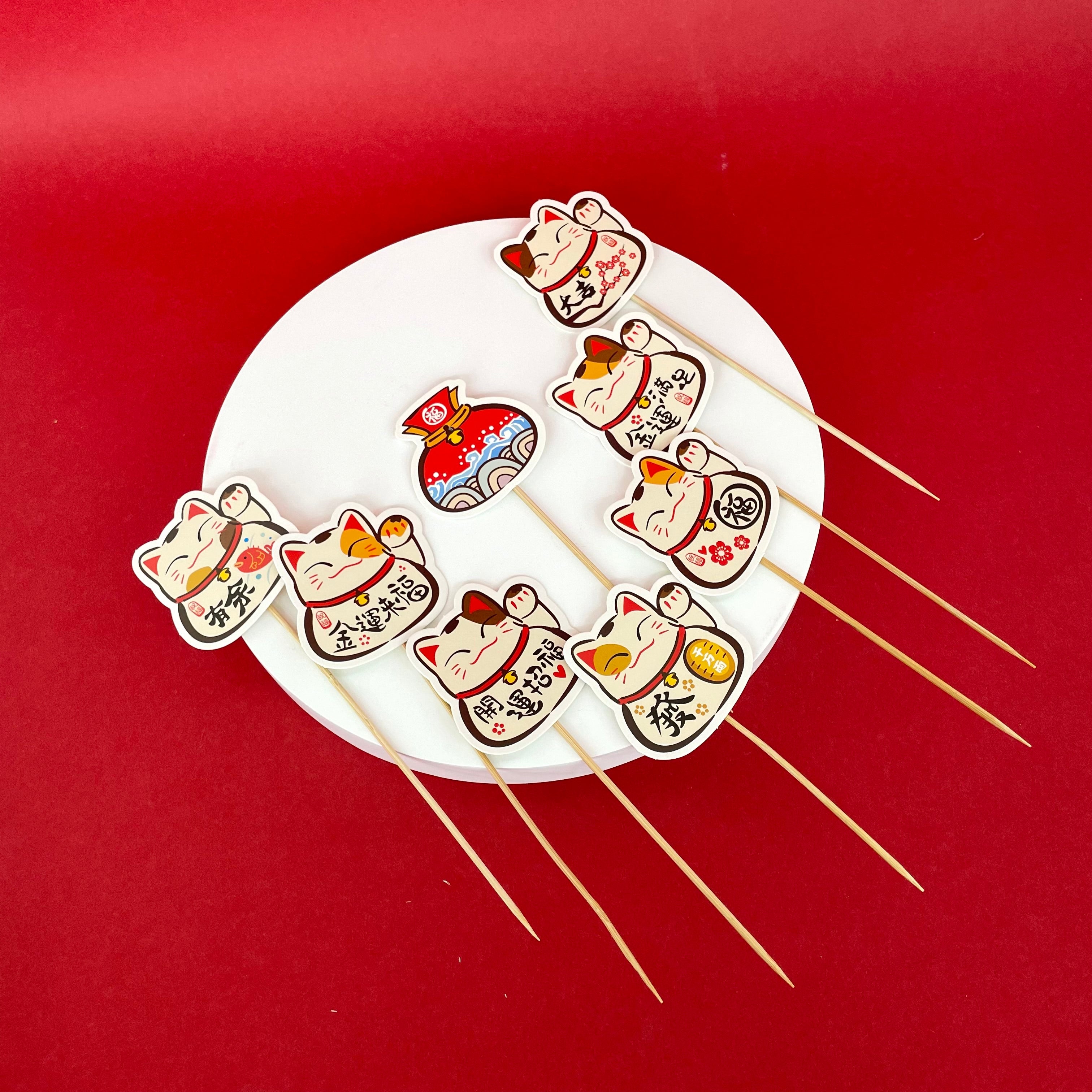Lucky Cat Paper deco (Per Pack)