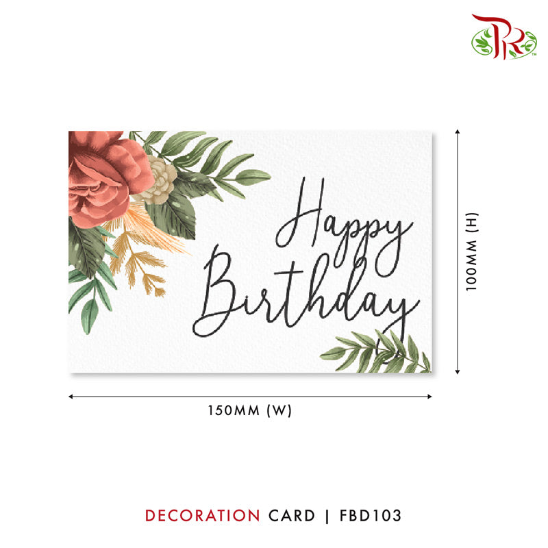 Card - 1 Sheet - Pudu Ria Florist Southern