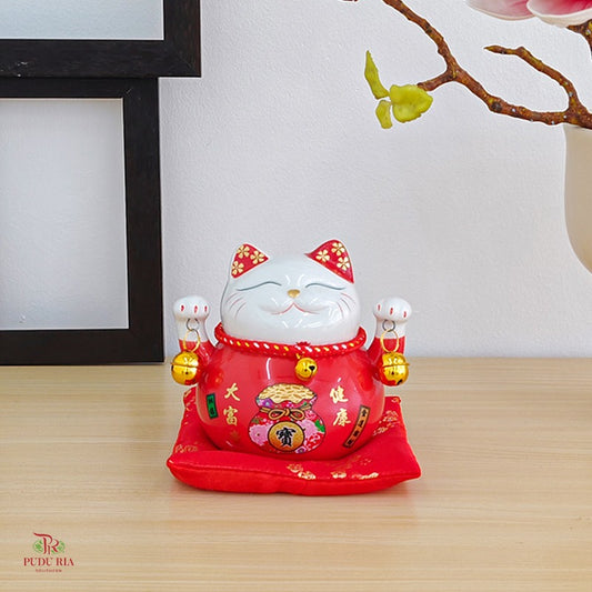 4.5" Lucky Cat Red 健康大富贵 - FBA135#2