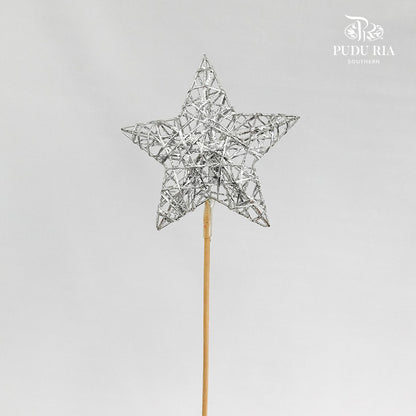 Stick Xmas Deco (Silver Star) - per stems - Pudu Ria Florist Southern