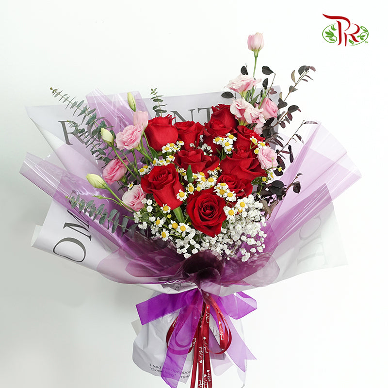 Red Rose Bouquet (10 stems) - Pudu Ria Florist Southern