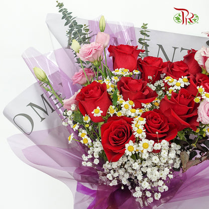 Red Rose Bouquet (10 stems) - Pudu Ria Florist Southern