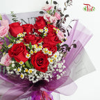 Red Rose Bouquet (10 stems) - Pudu Ria Florist Southern
