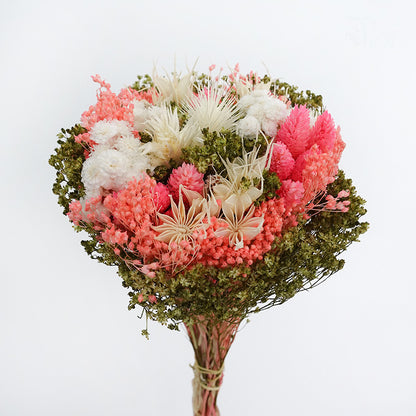 Dry Bouquet - Pink And Green - Pudu Ria Florist Southern