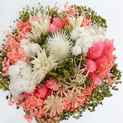 Dry Bouquet - Pink And Green - Pudu Ria Florist Southern