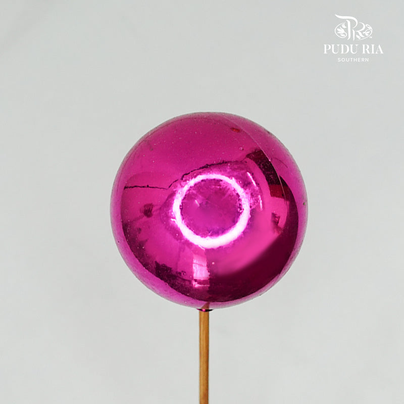Stick Xmas Deco (Dark Pink Bauble) - per stems - Pudu Ria Florist Southern