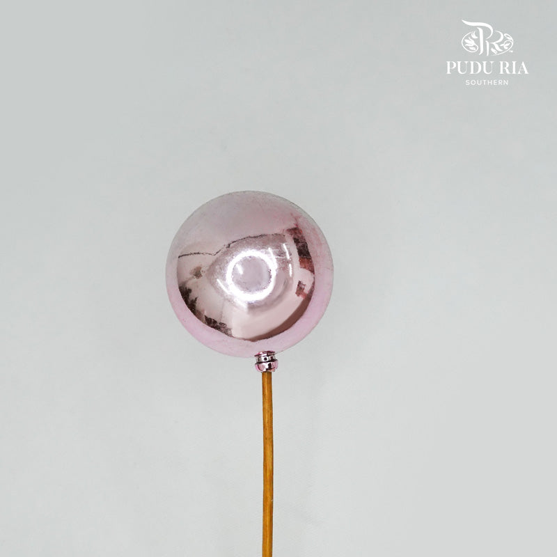 Stick Xmas Deco (Light Pink Bauble) - per stems - Pudu Ria Florist Southern