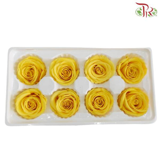 8 Bloom Preservative Rose - Yellow - Pudu Ria Florist Southern