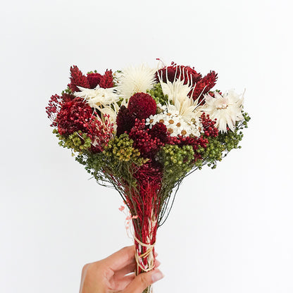 Dry Bouquet - Maroon And Green - Pudu Ria Florist Southern