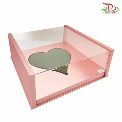 Love Flower Box With Mirror Soft Pink (M) - FBB074#1 - Pudu Ria Florist Southern