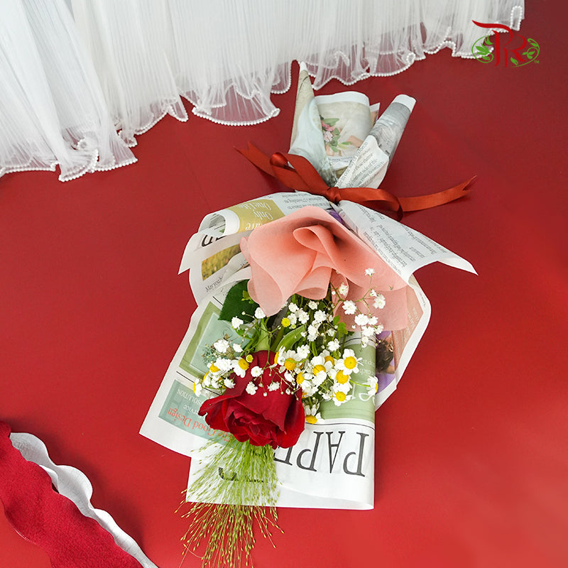 Valentine's Day Red Rose Bouquet (1 stems) - Pudu Ria Florist Southern
