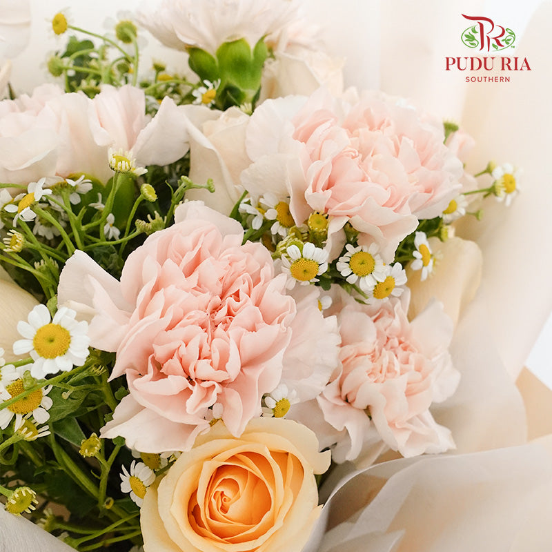 Carnation & Rose Bouquet (10stems) - Pudu Ria Florist Southern