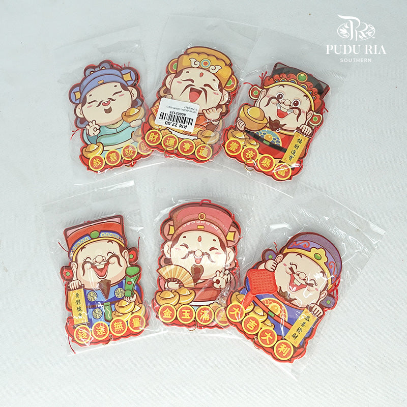 CNY Hanging Ornaments (Random Colour God of Wealth) - Per Pcs - Pudu Ria Florist Southern
