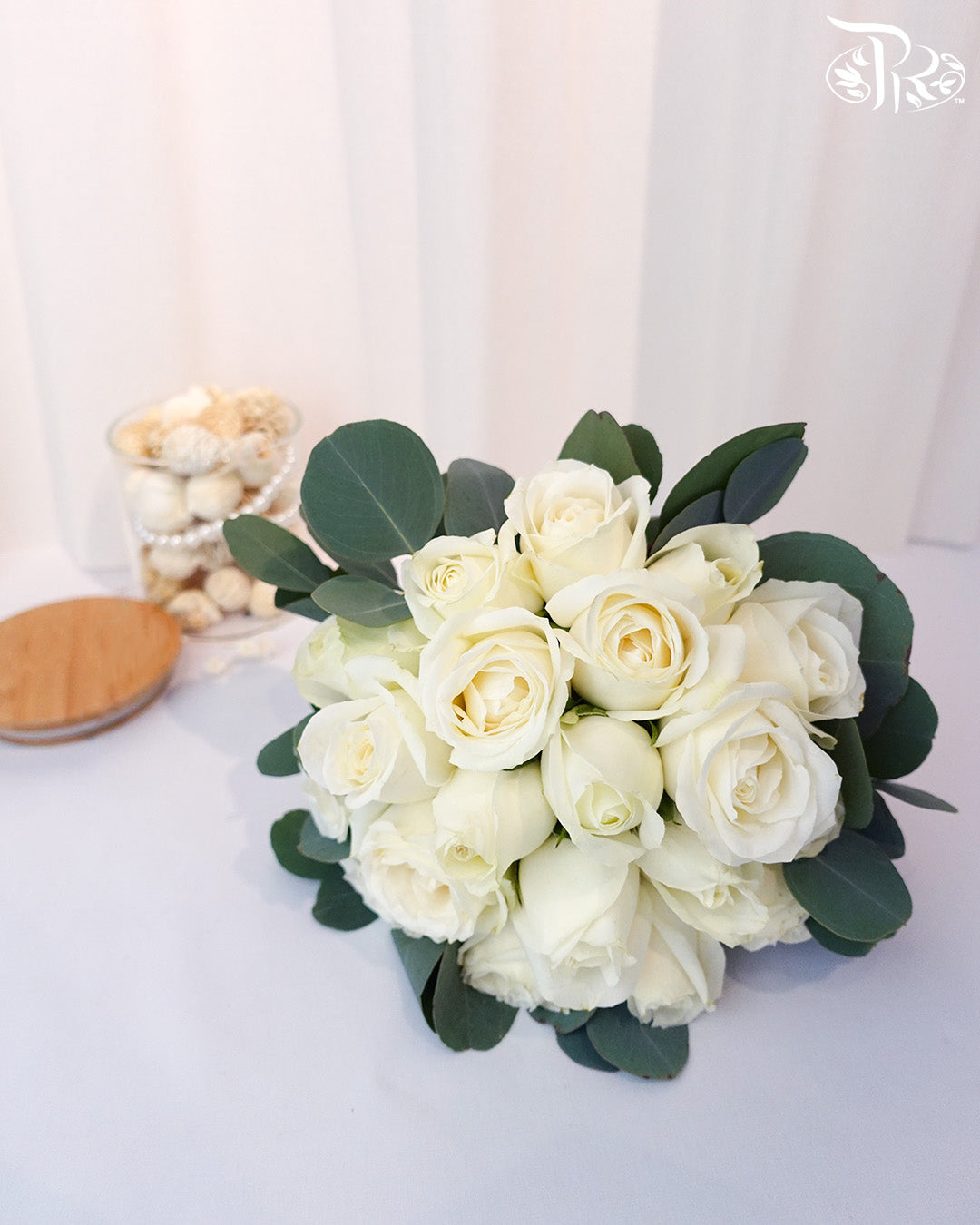 White Rose Wedding Bouquet (20 stems) - Pudu Ria Florist Southern