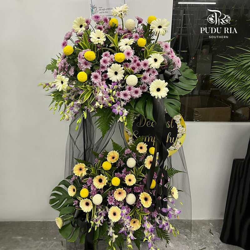 Condolence Flower Arrangement Stand #4 - Pudu Ria Florist Southern