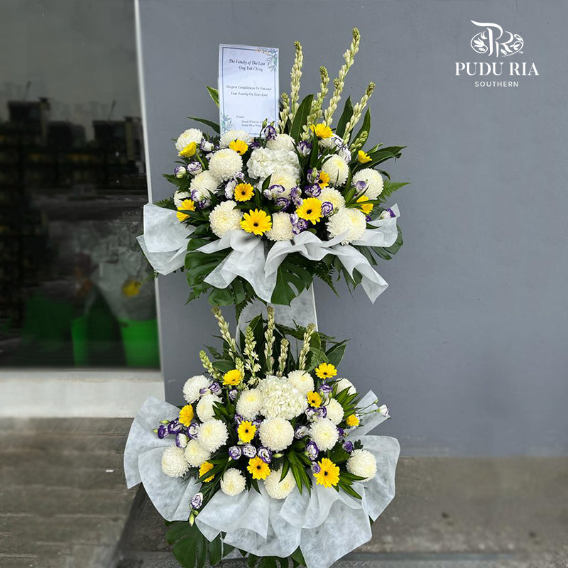 Condolence Flower Arrangement Stand #5 - Pudu Ria Florist Southern