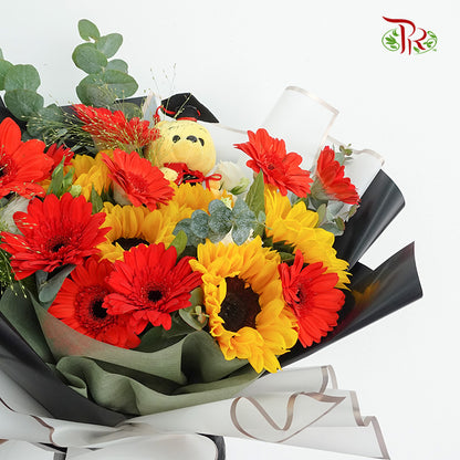Graduation Bouquet (5 stems Sunflower) - Pudu Ria Florist Southern