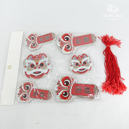 CNY Hanging Card Lion/Nords - Set - Pudu Ria Florist Southern