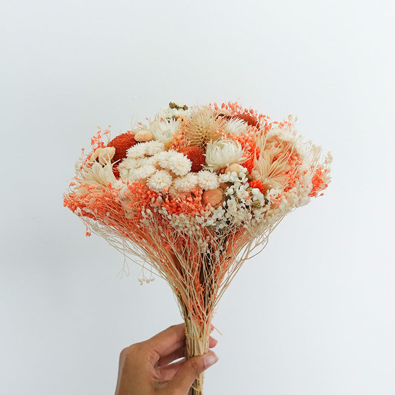 Dry Bouquet - Light Orange - Pudu Ria Florist Southern