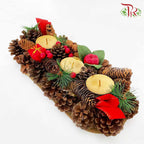 Christmas Candle Centerpiece - 3 Candle Holders (LB185072) - Pudu Ria Florist Southern