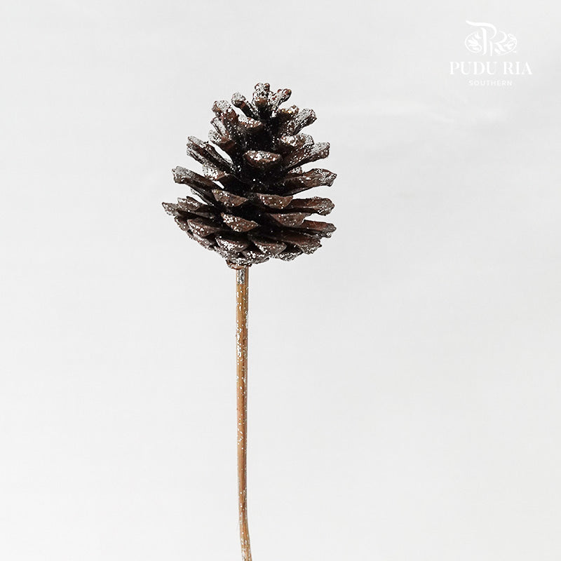 Xmas Pine Cone (Glitter) - per stems - Pudu Ria Florist Southern