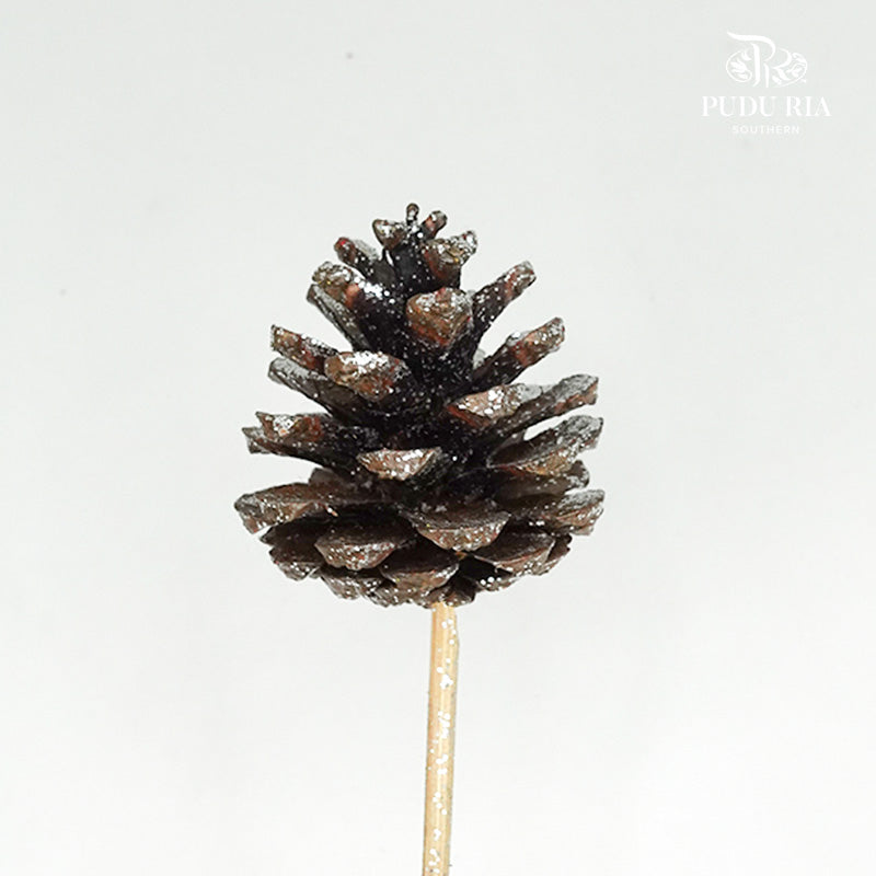 Xmas Pine Cone (Glitter) - per stems - Pudu Ria Florist Southern