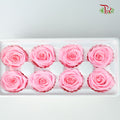 8 Bloom Preservative Rose - Light Pink - Pudu Ria Florist Southern