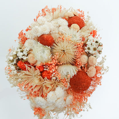 Dry Bouquet - Light Orange - Pudu Ria Florist Southern