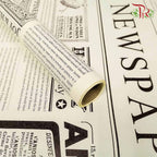 OPP Newspaper Design Roll Cream - FPL083#1 - Pudu Ria Florist Southern