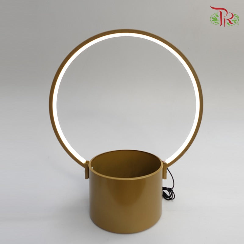 22D01-3 Gold Pot (With LED Light) - Pudu Ria Florist Southern