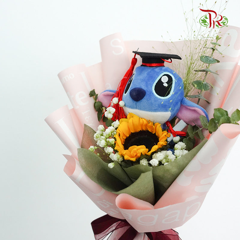 Graduation Bouquet (1 stem Sunflower) - Pudu Ria Florist Southern