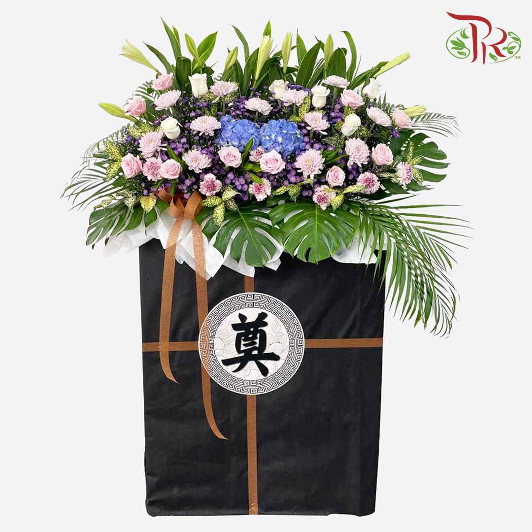 Condolence Flower Arrangement Stand With Square Base - Pudu Ria Florist Southern