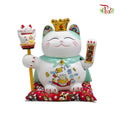9‘ Lucky Cat Tiffany Blue (Swing) 八方来财- FBA040#4 - Pudu Ria Florist Southern