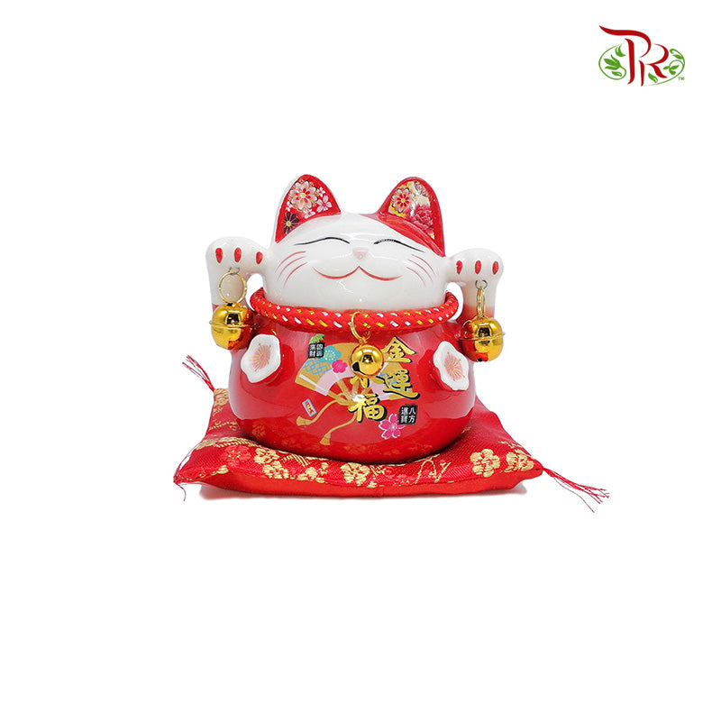 4.5‘ Lucky Cat Red 金运来福- FBA041#3 - Pudu Ria Florist Southern
