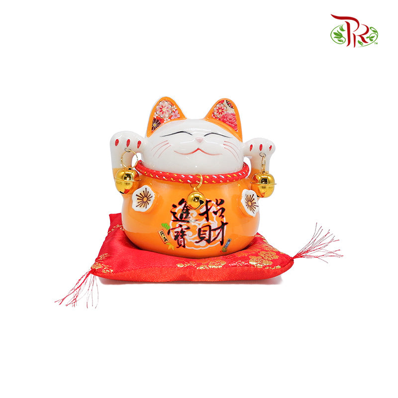 4.5‘ Lucky Cat Orange 招财进宝- FBA041#4 - Pudu Ria Florist Southern