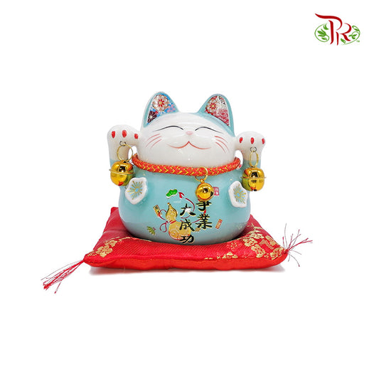 4.5‘ Lucky Cat Tiffany Blue 事业大成功- FBA041#5 - Pudu Ria Florist Southern