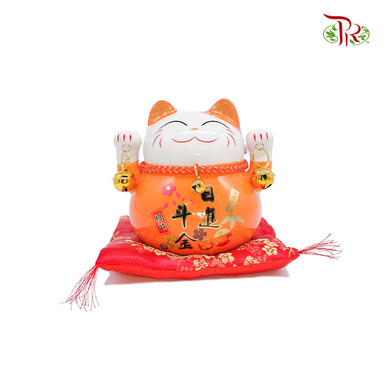 4.5‘ Lucky Cat Orange 日进斗金- FBA041#7 - Pudu Ria Florist Southern