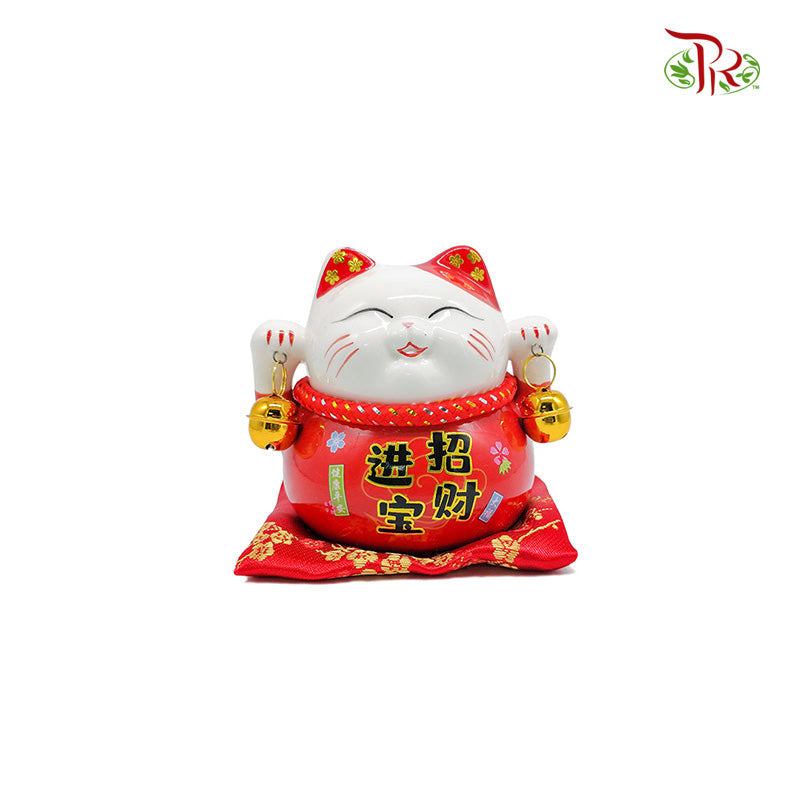 3.5‘ Lucky Cat Red 招财进宝- FBA042#1 - Pudu Ria Florist Southern