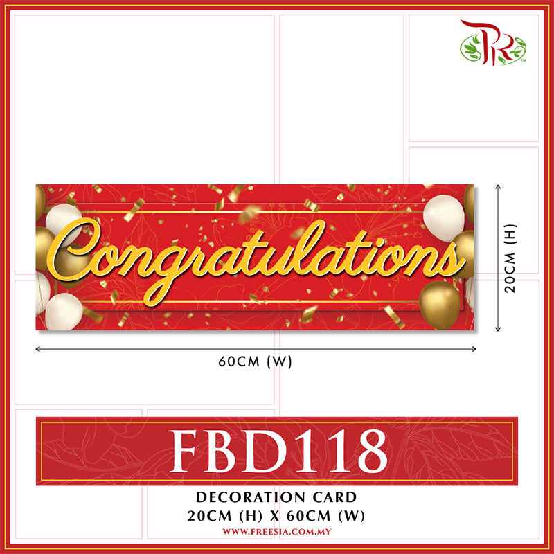 Decoration Card - FBD118 - Pudu Ria Florist Southern