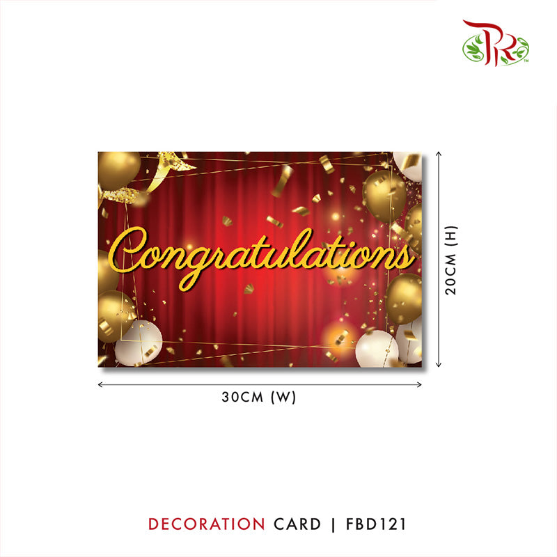 Decoration Card - FBD121 - Pudu Ria Florist Southern