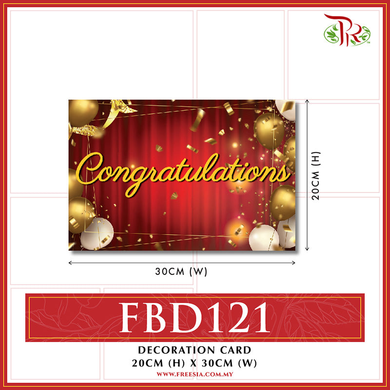 Decoration Card - FBD121 - Pudu Ria Florist Southern