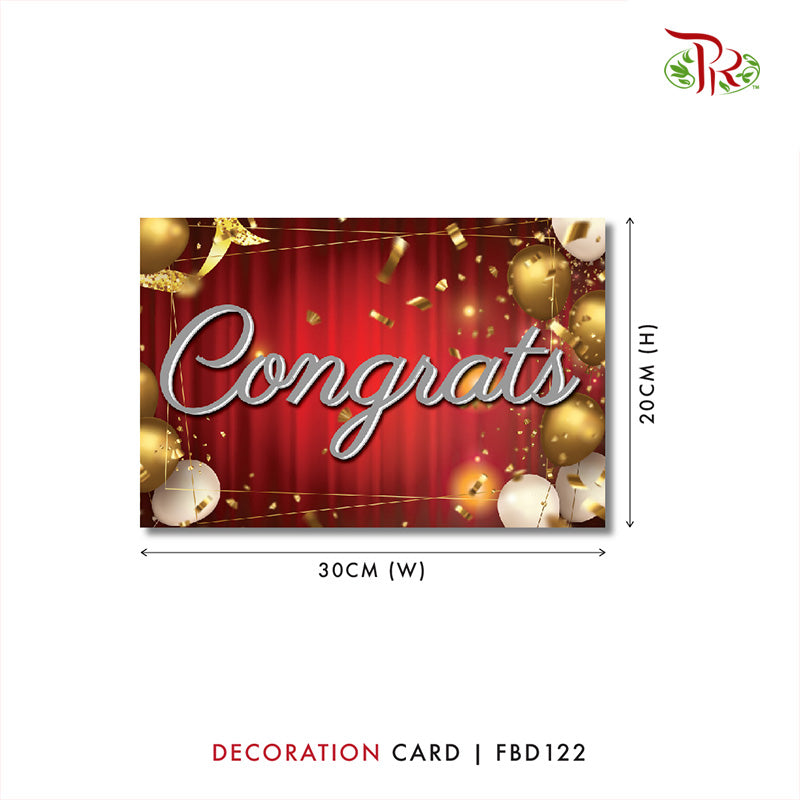 Decoration Card - FBD122 - Pudu Ria Florist Southern