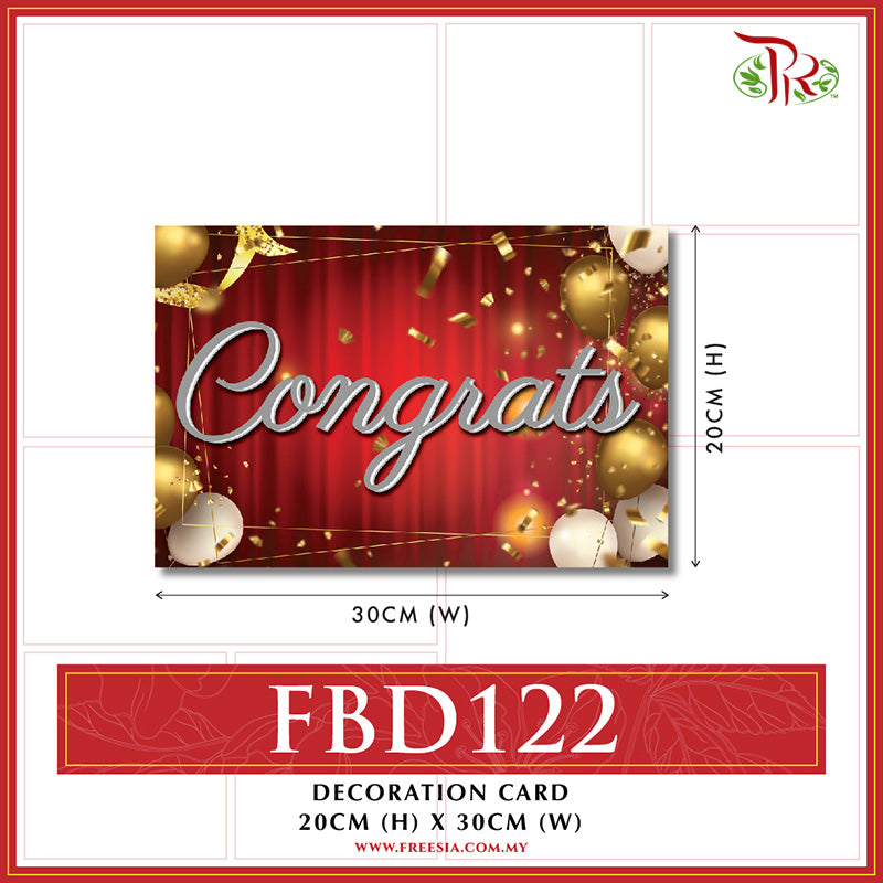 Decoration Card - FBD122 - Pudu Ria Florist Southern