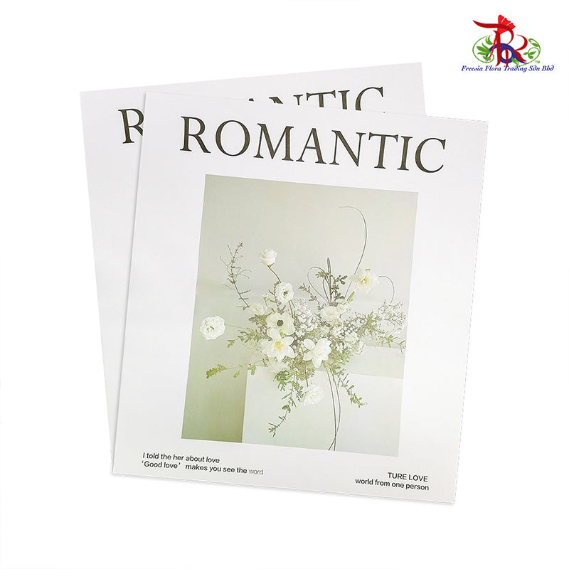 Romantic Magazine Wrapper White - FPP069#1 - Pudu Ria Florist Southern