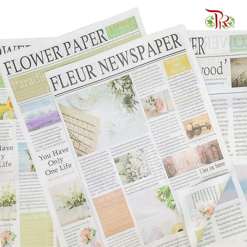 Vintage Newspaper Vintage White - FPP072#1 - Pudu Ria Florist Southern