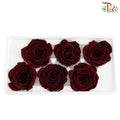 6 Bloom Preservative Rose - Maroon - Pudu Ria Florist Southern