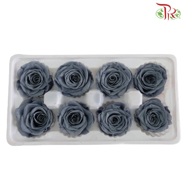 8 Bloom Preservative Rose - Slate Blue - Pudu Ria Florist Southern